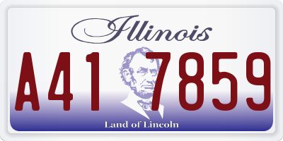 IL license plate A417859