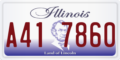 IL license plate A417860