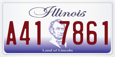 IL license plate A417861