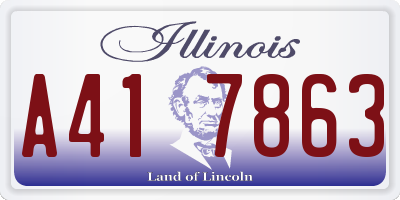 IL license plate A417863