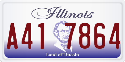 IL license plate A417864