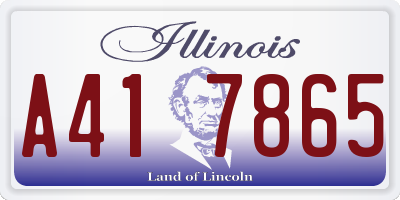 IL license plate A417865