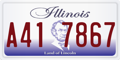 IL license plate A417867