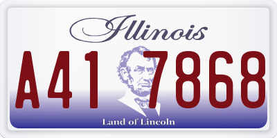 IL license plate A417868