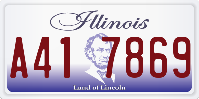 IL license plate A417869
