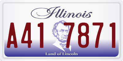 IL license plate A417871