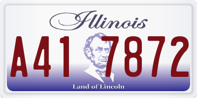 IL license plate A417872