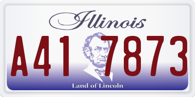 IL license plate A417873