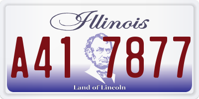 IL license plate A417877