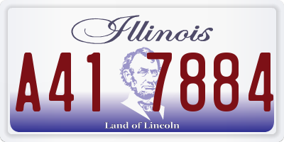 IL license plate A417884