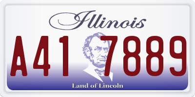 IL license plate A417889