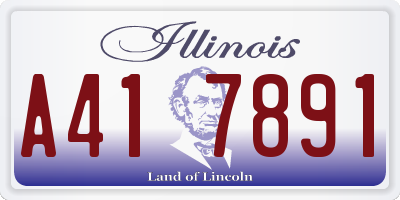 IL license plate A417891