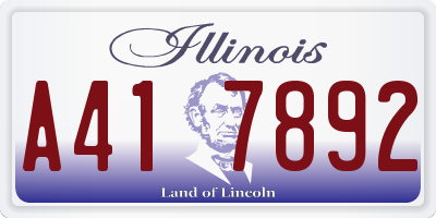 IL license plate A417892