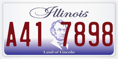 IL license plate A417898