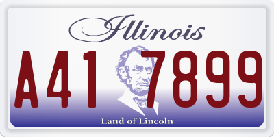IL license plate A417899