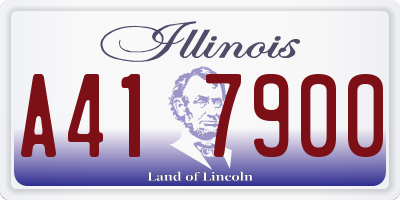 IL license plate A417900