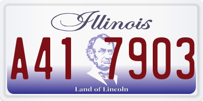 IL license plate A417903