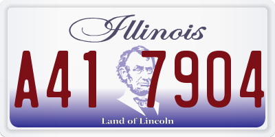 IL license plate A417904