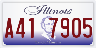 IL license plate A417905