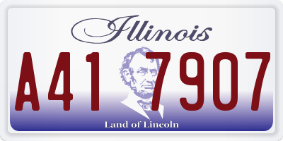 IL license plate A417907