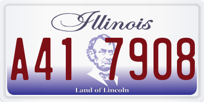 IL license plate A417908