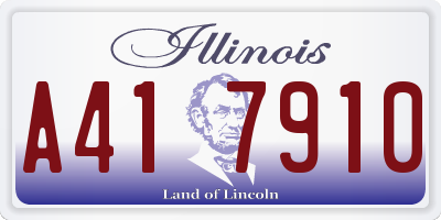 IL license plate A417910