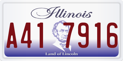 IL license plate A417916