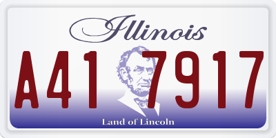 IL license plate A417917