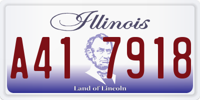 IL license plate A417918