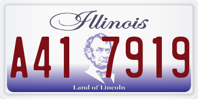 IL license plate A417919