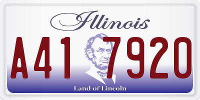 IL license plate A417920