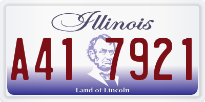 IL license plate A417921
