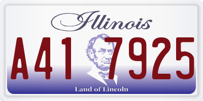 IL license plate A417925