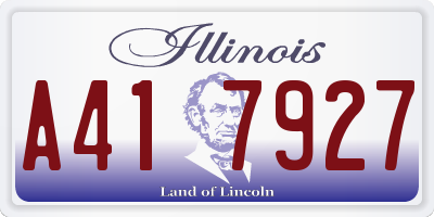 IL license plate A417927