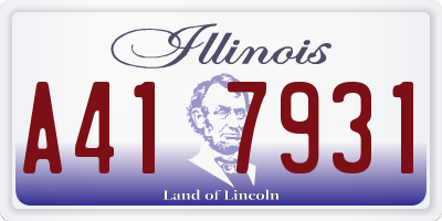 IL license plate A417931
