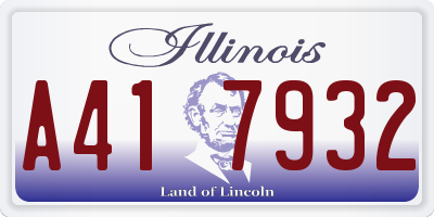 IL license plate A417932