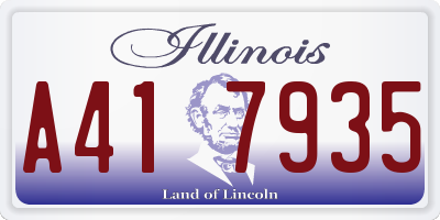IL license plate A417935