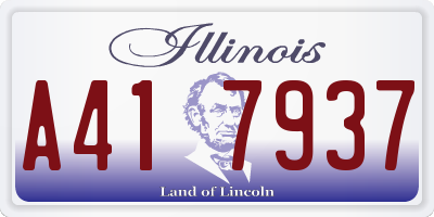 IL license plate A417937