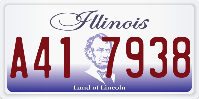 IL license plate A417938