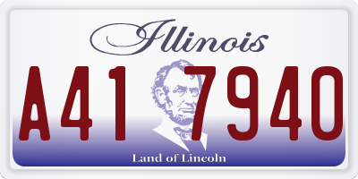 IL license plate A417940