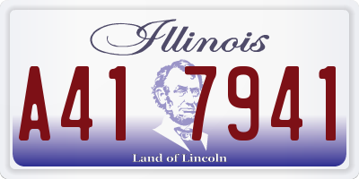 IL license plate A417941