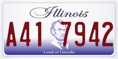 IL license plate A417942