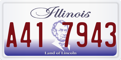 IL license plate A417943