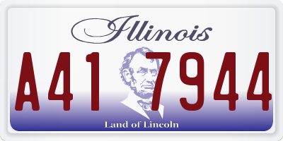 IL license plate A417944