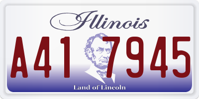 IL license plate A417945