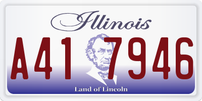 IL license plate A417946