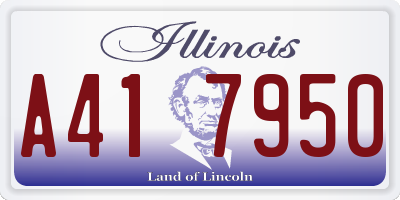 IL license plate A417950