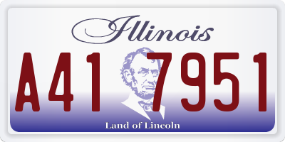 IL license plate A417951