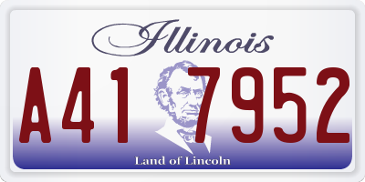 IL license plate A417952