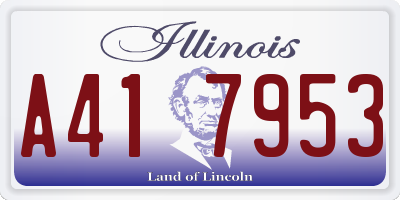 IL license plate A417953